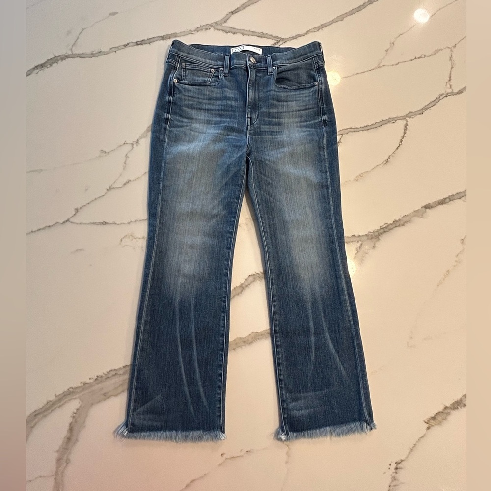 AYR Jeans The Bomb Pop Ankle Fringe Denim Jeans 31S